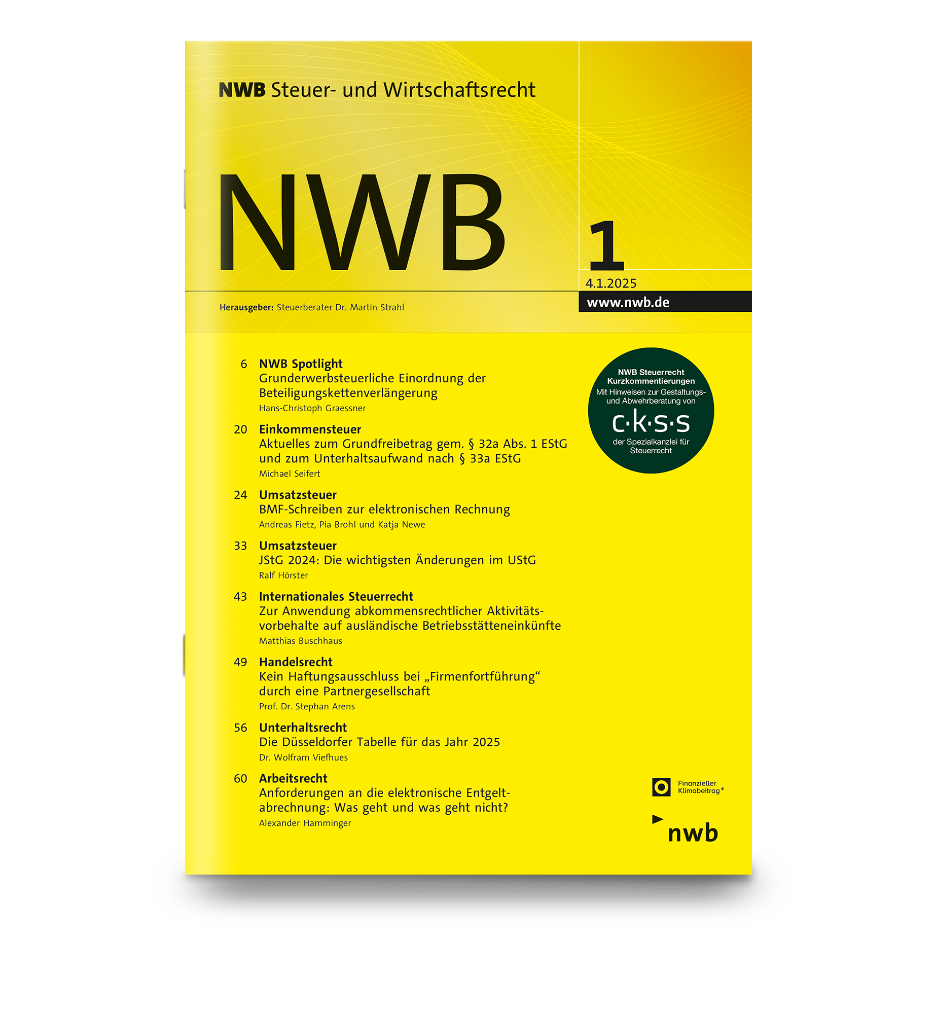 Zeitschrift NWB Steuer- und Wirtschaftsrecht