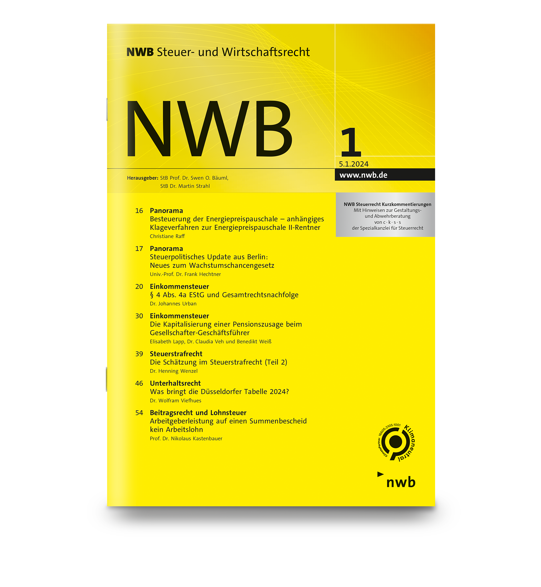 Zeitschrift NWB Steuer- und Wirtschaftsrecht