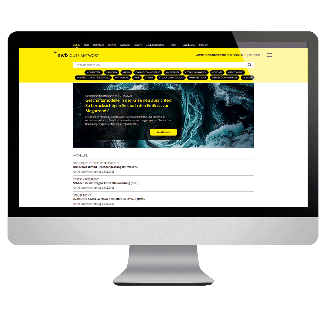Zeitschrift NWB Steuer- und Wirtschaftsrecht