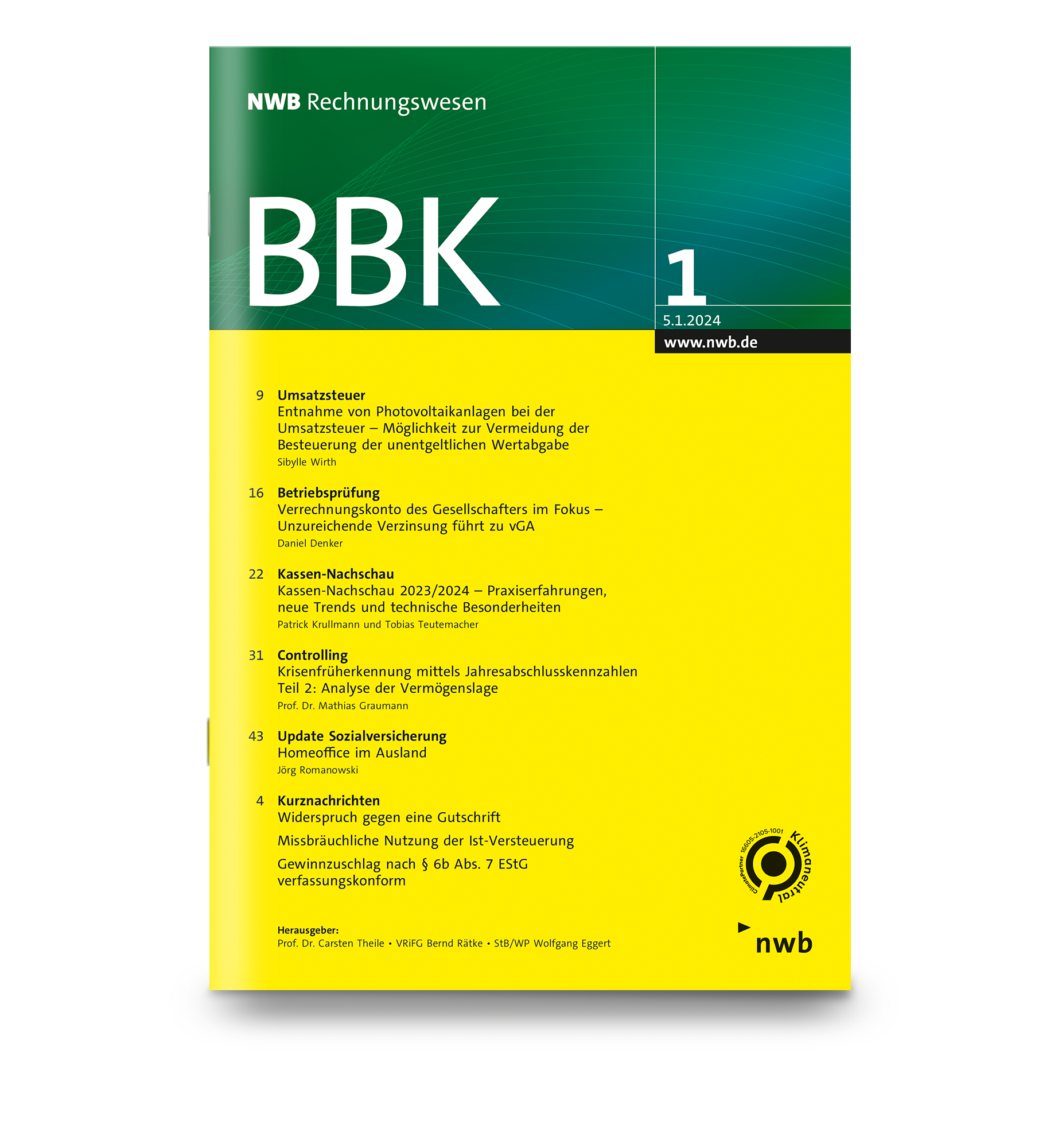 Zeitschrift NWB BBK Rechnungswesen